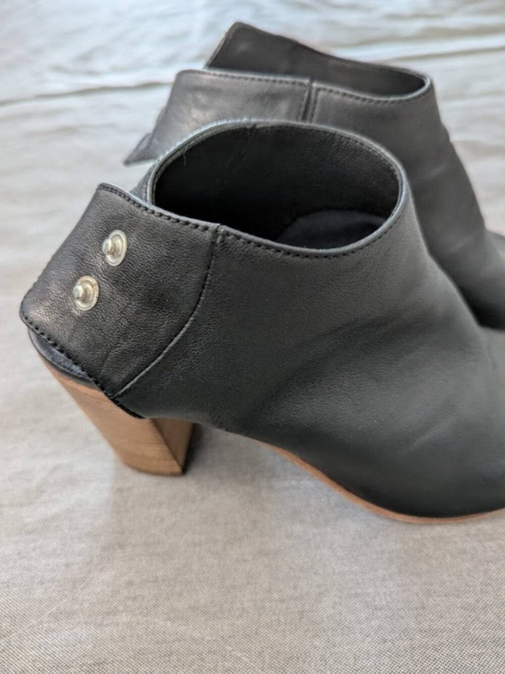 Italian Leather Peep Toe Sandals High Heel Size 39 - Picture 10 of 15